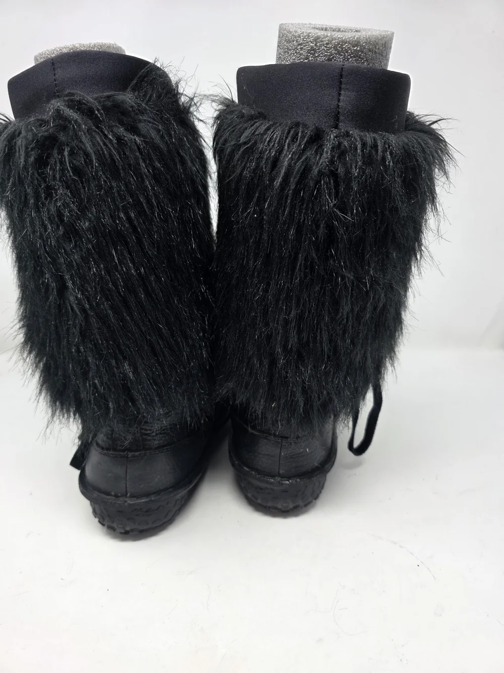 Sorel Ahnah Black Leather Faux Fur Thinsulate Winter Boots Womens Size 7